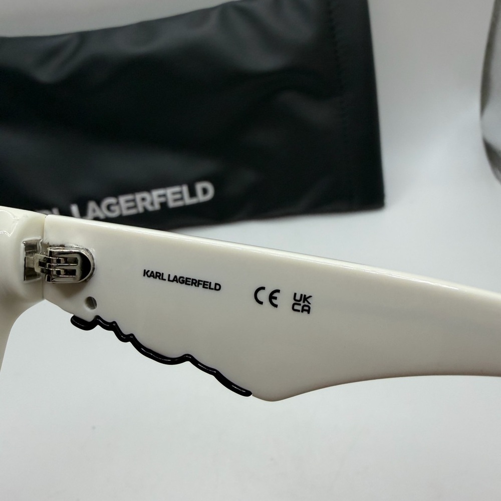 Karl Lagerfeld Cream Sunglasses with Black Case - Picture 4 of 9